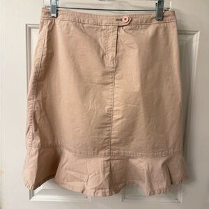 Women's Pink Skirt with Ruffle Hem